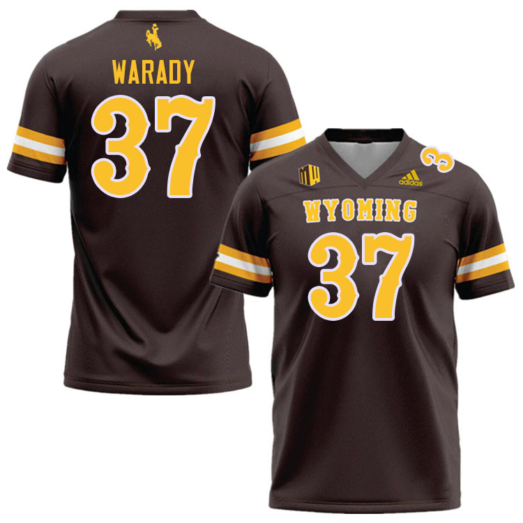 Wyoming Cowboys #37 Brenndan Warady College Football Jerseys Stitched Sale-Brown